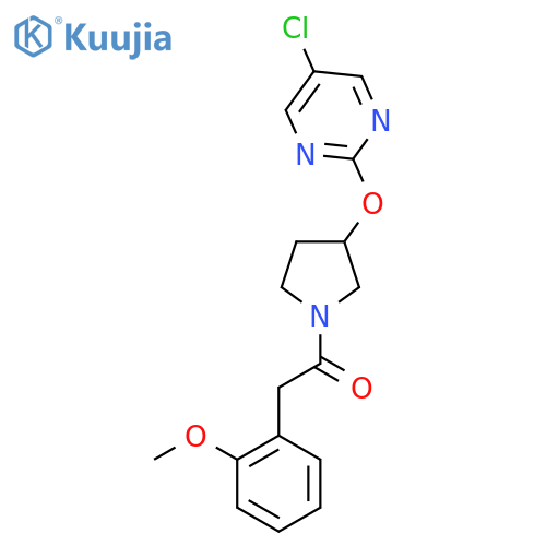 1-{3-(5-chloropyrimidin-2-yl)oxypyrrolidin-1-yl}-2-(2-methoxyphenyl)ethan-1-one structure