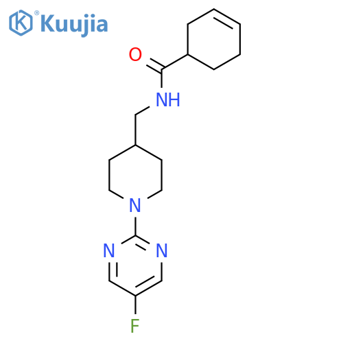 N-((1-(5-fluoropyrimidin-2-yl)piperidin-4-yl)methyl)cyclohex-3-enecarboxamide structure