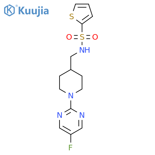 N-((1-(5-fluoropyrimidin-2-yl)piperidin-4-yl)methyl)thiophene-2-sulfonamide structure