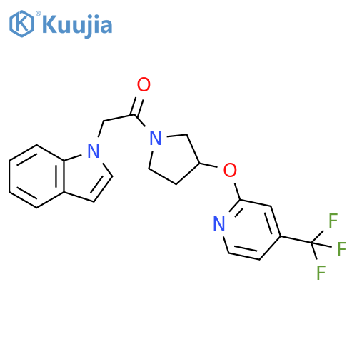 2-(1H-Indol-1-yl)-1-[3-[[4-(trifluoromethyl)-2-pyridinyl]oxy]-1-pyrrolidinyl]ethanone structure