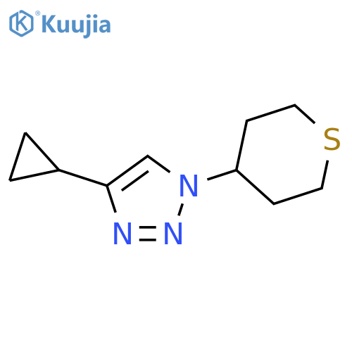 4-cyclopropyl-1-(thian-4-yl)-1H-1,2,3-triazole structure