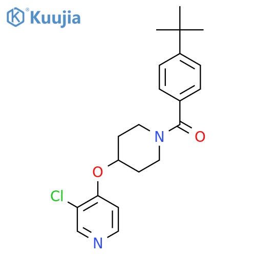 4-{1-(4-tert-butylbenzoyl)piperidin-4-yloxy}-3-chloropyridine structure