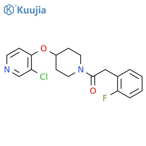 1-{4-(3-chloropyridin-4-yl)oxypiperidin-1-yl}-2-(2-fluorophenyl)ethan-1-one structure