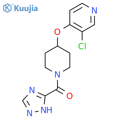 3-chloro-4-{1-(1H-1,2,4-triazole-5-carbonyl)piperidin-4-yloxy}pyridine structure
