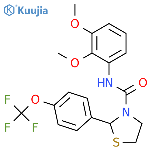 N-(2,3-dimethoxyphenyl)-2-[4-(trifluoromethoxy)phenyl]-1,3-thiazolidine-3-carboxamide structure