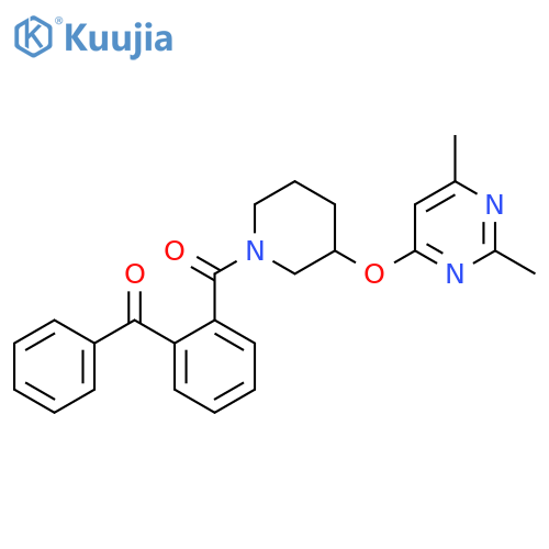 4-{[1-(2-benzoylbenzoyl)piperidin-3-yl]oxy}-2,6-dimethylpyrimidine structure