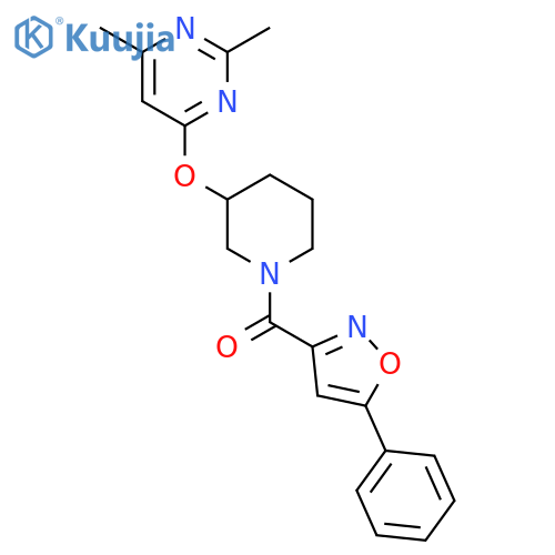 2,4-dimethyl-6-{[1-(5-phenyl-1,2-oxazole-3-carbonyl)piperidin-3-yl]oxy}pyrimidine structure