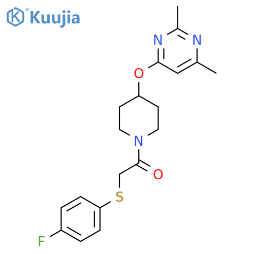 1-{4-(2,6-dimethylpyrimidin-4-yl)oxypiperidin-1-yl}-2-(4-fluorophenyl)sulfanylethan-1-one structure