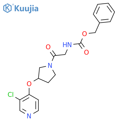 Benzyl (2-(3-((3-chloropyridin-4-yl)oxy)pyrrolidin-1-yl)-2-oxoethyl)carbamate structure