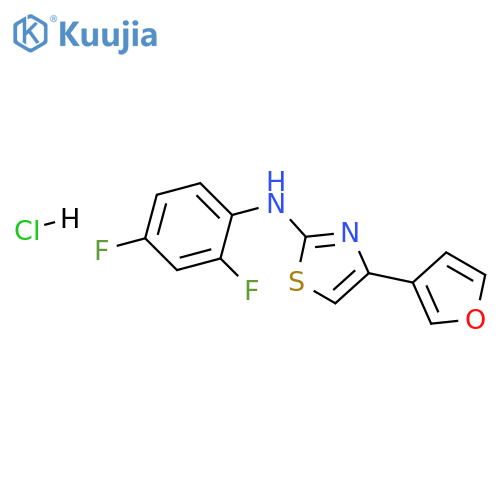 N-(2,4-difluorophenyl)-4-(furan-3-yl)-1,3-thiazol-2-amine:hydrochloride structure