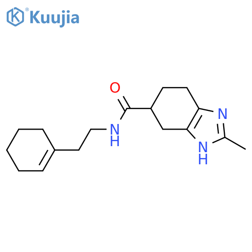 N-2-(cyclohex-1-en-1-yl)ethyl-2-methyl-4,5,6,7-tetrahydro-1H-1,3-benzodiazole-5-carboxamide structure