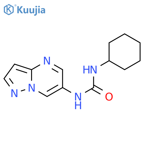 1-cyclohexyl-3-{pyrazolo[1,5-a]pyrimidin-6-yl}urea structure