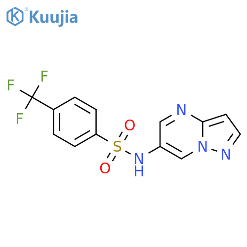 N-{pyrazolo[1,5-a]pyrimidin-6-yl}-4-(trifluoromethyl)benzene-1-sulfonamide structure