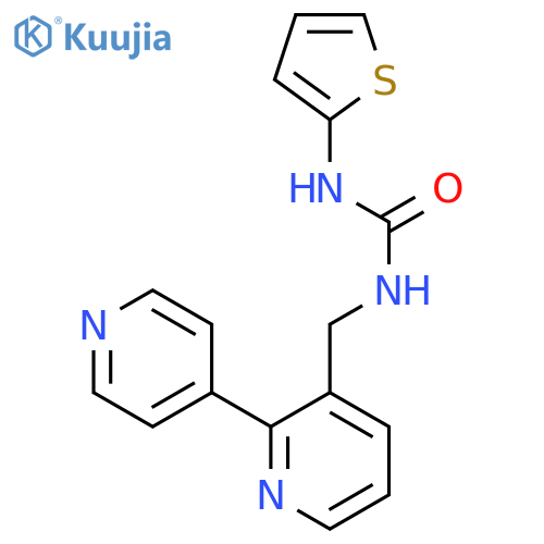1-({[2,4'-bipyridine]-3-yl}methyl)-3-(thiophen-2-yl)urea structure
