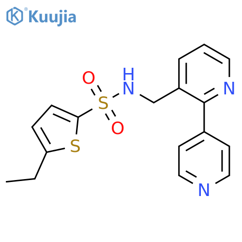 N-({[2,4'-bipyridine]-3-yl}methyl)-5-ethylthiophene-2-sulfonamide structure