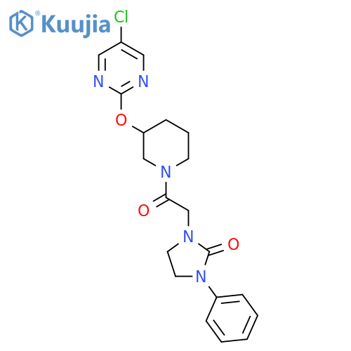 1-(2-{3-(5-chloropyrimidin-2-yl)oxypiperidin-1-yl}-2-oxoethyl)-3-phenylimidazolidin-2-one structure