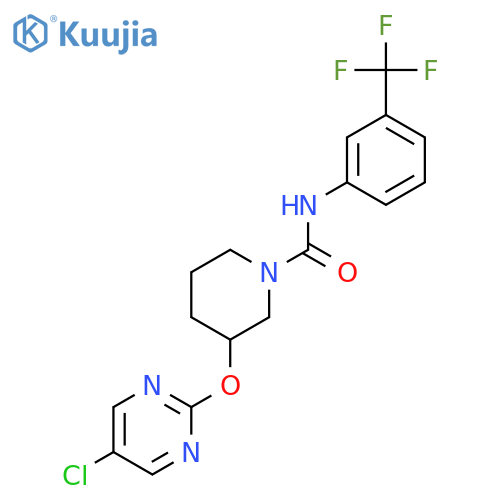 3-(5-chloropyrimidin-2-yl)oxy-N-3-(trifluoromethyl)phenylpiperidine-1-carboxamide structure