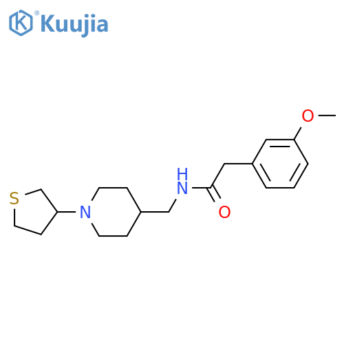 2-(3-methoxyphenyl)-N-{[1-(thiolan-3-yl)piperidin-4-yl]methyl}acetamide structure