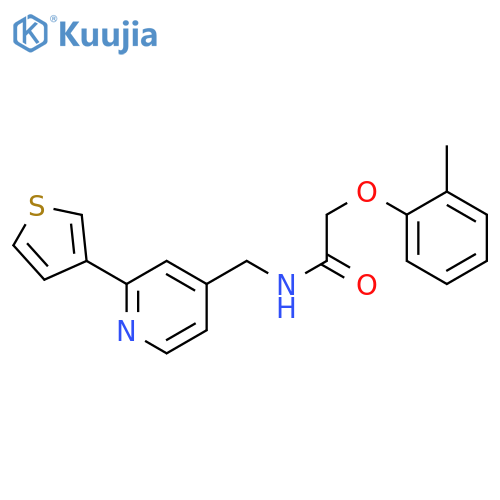 2-(2-methylphenoxy)-N-{2-(thiophen-3-yl)pyridin-4-ylmethyl}acetamide structure