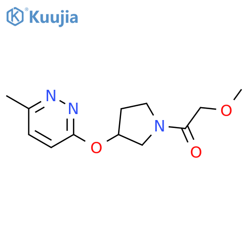2-methoxy-1-{3-[(6-methylpyridazin-3-yl)oxy]pyrrolidin-1-yl}ethan-1-one structure