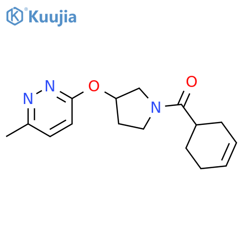 3-{1-(cyclohex-3-ene-1-carbonyl)pyrrolidin-3-yloxy}-6-methylpyridazine structure