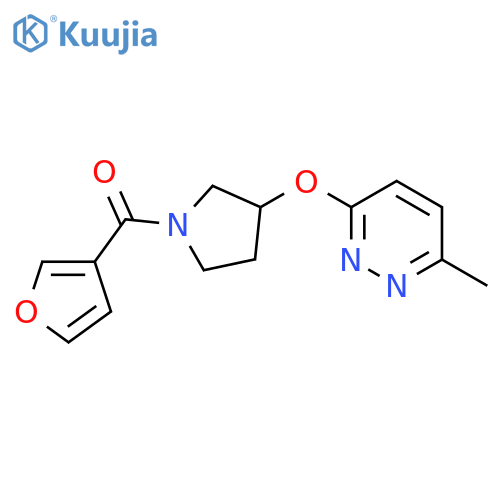 3-{[1-(furan-3-carbonyl)pyrrolidin-3-yl]oxy}-6-methylpyridazine structure
