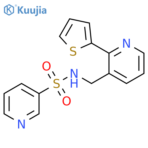 N-{[2-(thiophen-2-yl)pyridin-3-yl]methyl}pyridine-3-sulfonamide structure