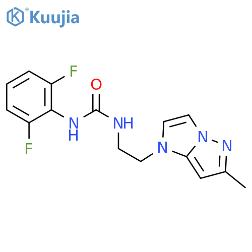 1-(2,6-difluorophenyl)-3-(2-{6-methyl-1H-pyrazolo[1,5-a]imidazol-1-yl}ethyl)urea structure