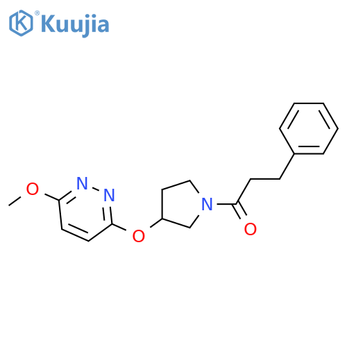 1-{3-[(6-methoxypyridazin-3-yl)oxy]pyrrolidin-1-yl}-3-phenylpropan-1-one structure