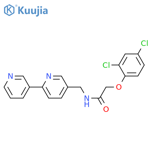 N-({2,3'-bipyridine-5-yl}methyl)-2-(2,4-dichlorophenoxy)acetamide structure