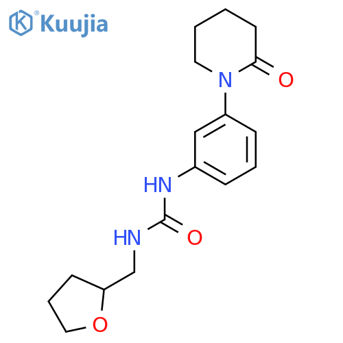 3-(oxolan-2-yl)methyl-1-3-(2-oxopiperidin-1-yl)phenylurea structure