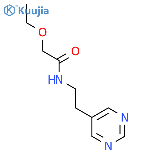 2-ethoxy-N-[2-(pyrimidin-5-yl)ethyl]acetamide structure