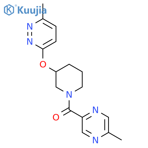 2-methyl-5-{3-[(6-methylpyridazin-3-yl)oxy]piperidine-1-carbonyl}pyrazine structure