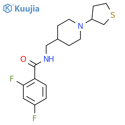2,4-difluoro-N-{[1-(thiolan-3-yl)piperidin-4-yl]methyl}benzamide structure