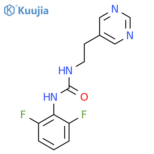 3-(2,6-difluorophenyl)-1-[2-(pyrimidin-5-yl)ethyl]urea structure