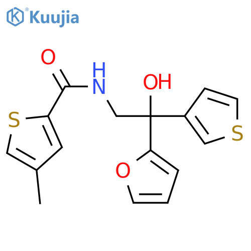 N-2-(furan-2-yl)-2-hydroxy-2-(thiophen-3-yl)ethyl-4-methylthiophene-2-carboxamide structure