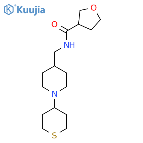 N-((1-(tetrahydro-2H-thiopyran-4-yl)piperidin-4-yl)methyl)tetrahydrofuran-3-carboxamide structure
