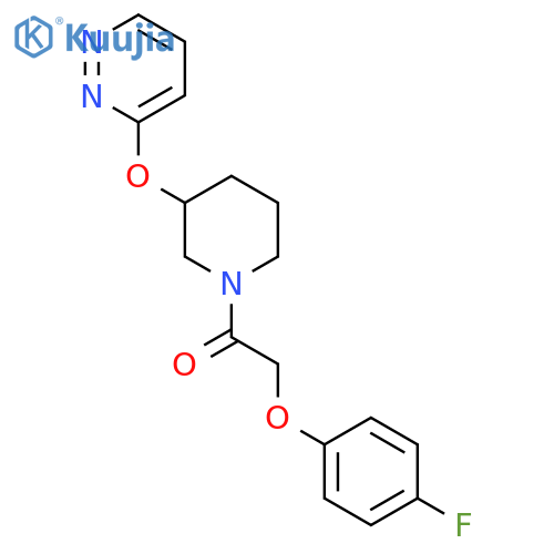 2-(4-fluorophenoxy)-1-[3-(pyridazin-3-yloxy)piperidin-1-yl]ethan-1-one structure