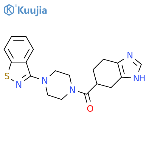 3-4-(4,5,6,7-tetrahydro-1H-1,3-benzodiazole-5-carbonyl)piperazin-1-yl-1,2-benzothiazole structure