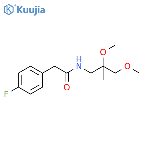 N-(2,3-dimethoxy-2-methylpropyl)-2-(4-fluorophenyl)acetamide structure