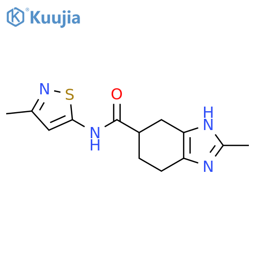 2-methyl-N-(3-methyl-1,2-thiazol-5-yl)-4,5,6,7-tetrahydro-1H-1,3-benzodiazole-5-carboxamide structure