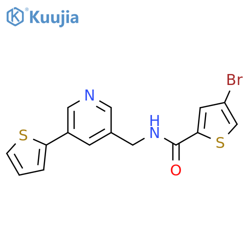 4-bromo-N-{[5-(thiophen-2-yl)pyridin-3-yl]methyl}thiophene-2-carboxamide structure