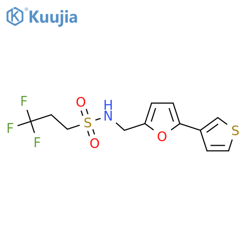 3,3,3-trifluoro-N-{[5-(thiophen-3-yl)furan-2-yl]methyl}propane-1-sulfonamide structure