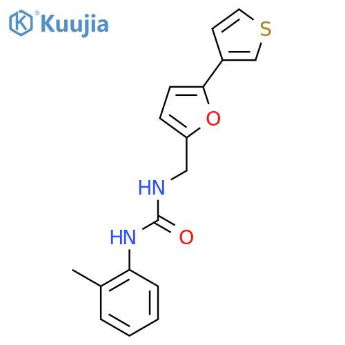 1-(2-methylphenyl)-3-{5-(thiophen-3-yl)furan-2-ylmethyl}urea structure