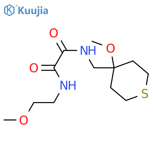 N-(2-methoxyethyl)-N'-[(4-methoxythian-4-yl)methyl]ethanediamide structure