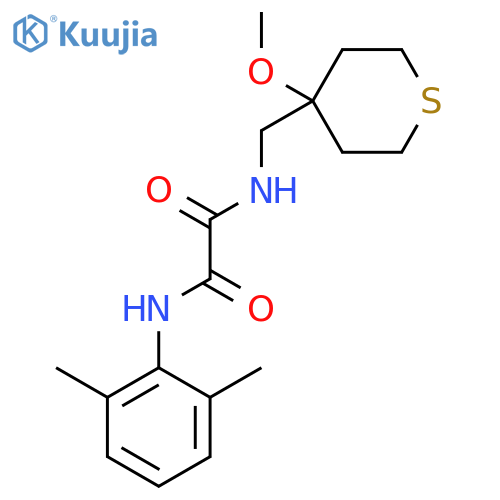 N-(2,6-dimethylphenyl)-N'-[(4-methoxythian-4-yl)methyl]ethanediamide structure