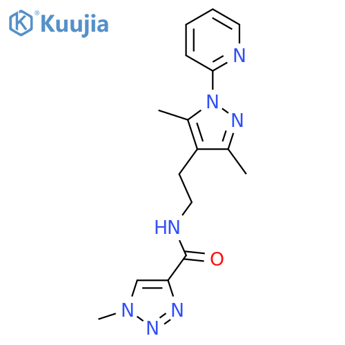 N-{2-[3,5-dimethyl-1-(pyridin-2-yl)-1H-pyrazol-4-yl]ethyl}-1-methyl-1H-1,2,3-triazole-4-carboxamide structure