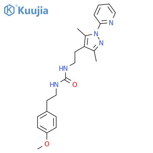 3-{2-3,5-dimethyl-1-(pyridin-2-yl)-1H-pyrazol-4-ylethyl}-1-2-(4-methoxyphenyl)ethylurea structure