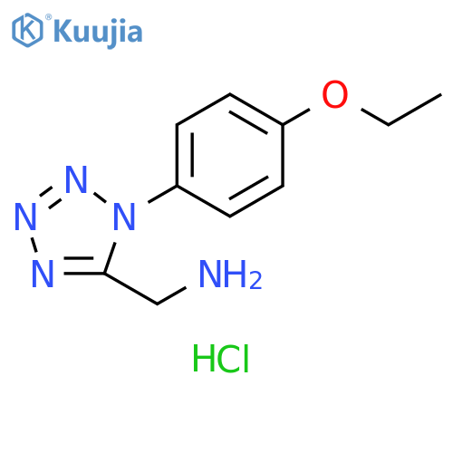 1-1-(4-ethoxyphenyl)-1H-1,2,3,4-tetrazol-5-ylmethanamine hydrochloride structure