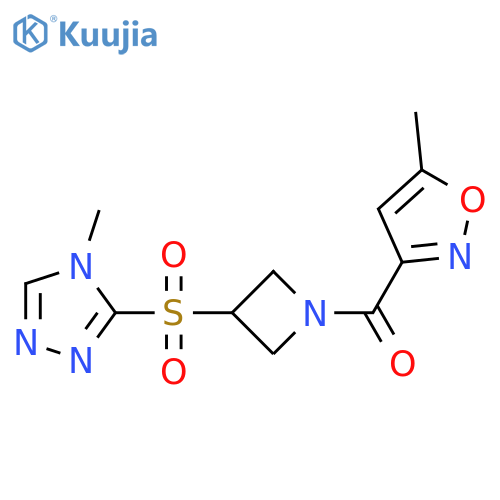 (5-methyl-1,2-oxazol-3-yl)-[3-[(4-methyl-1,2,4-triazol-3-yl)sulfonyl]azetidin-1-yl]methanone structure
